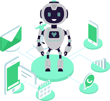 Business owner recording voice message